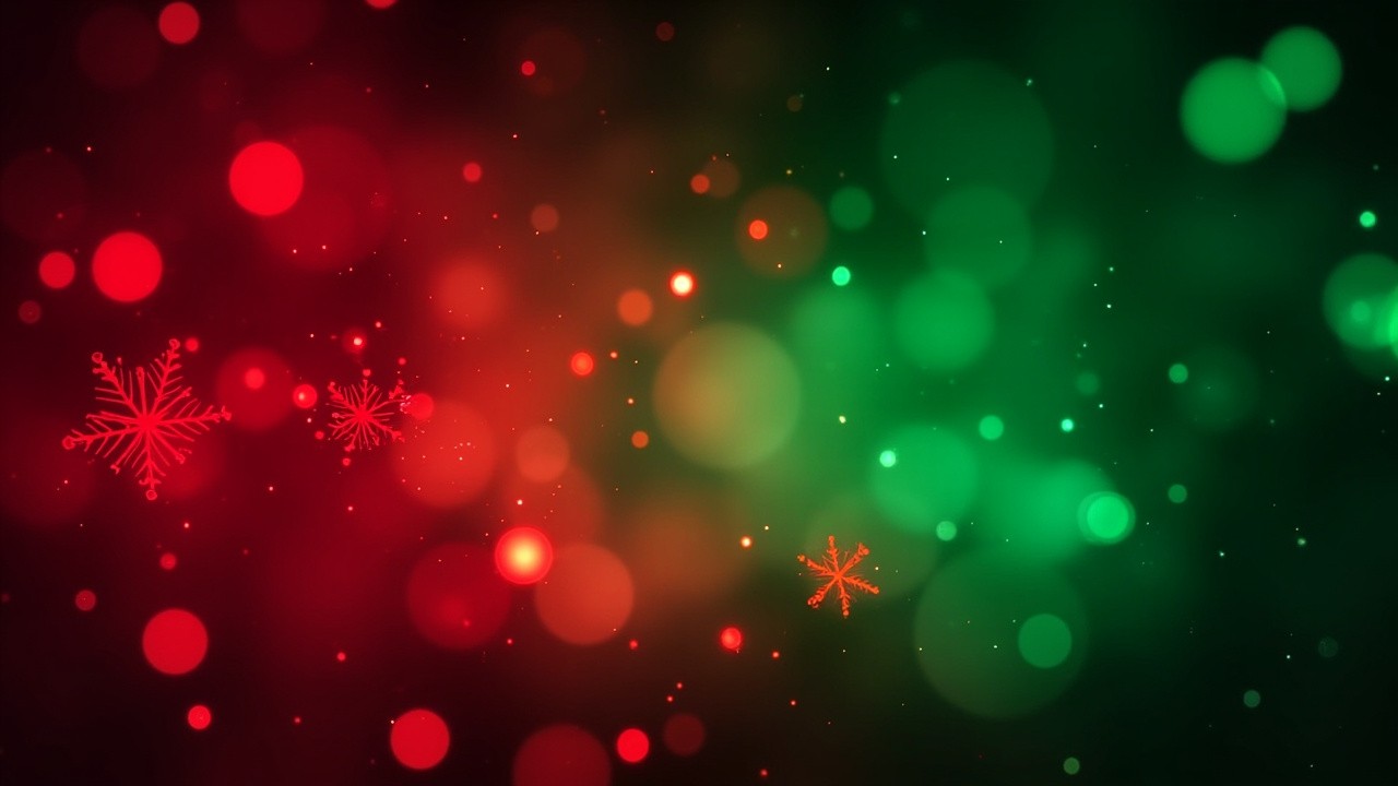 A High Resolution Christmas Background with Festive Lights