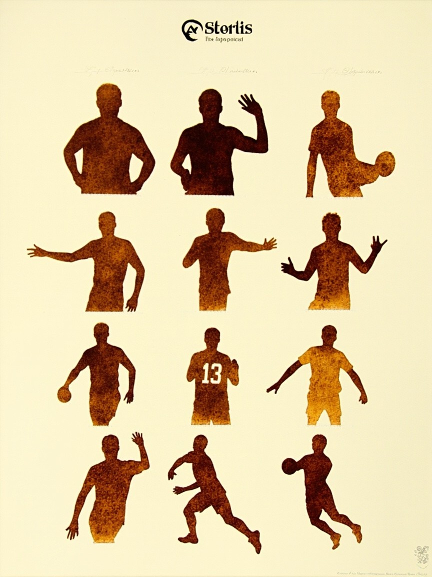Coffee Stain Art of Various Sports Figures