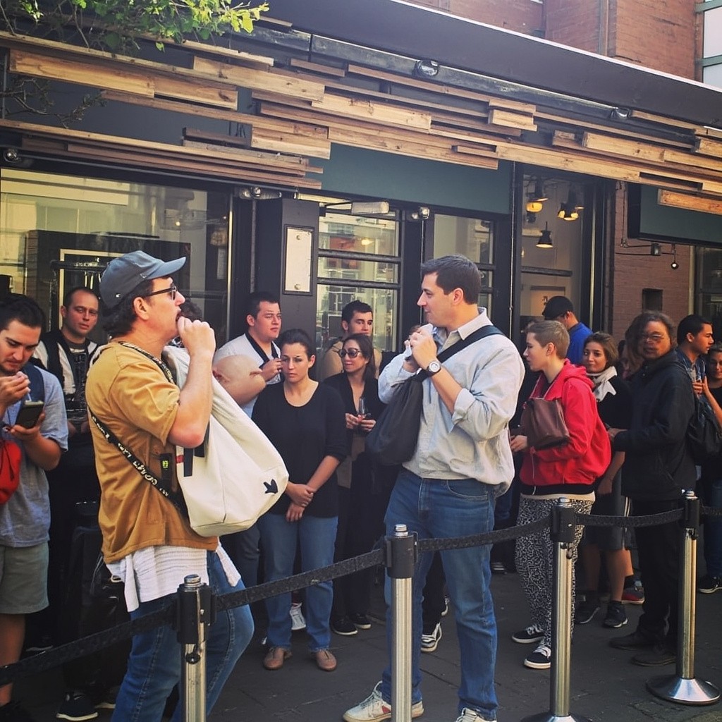 Line for Buying Tickets