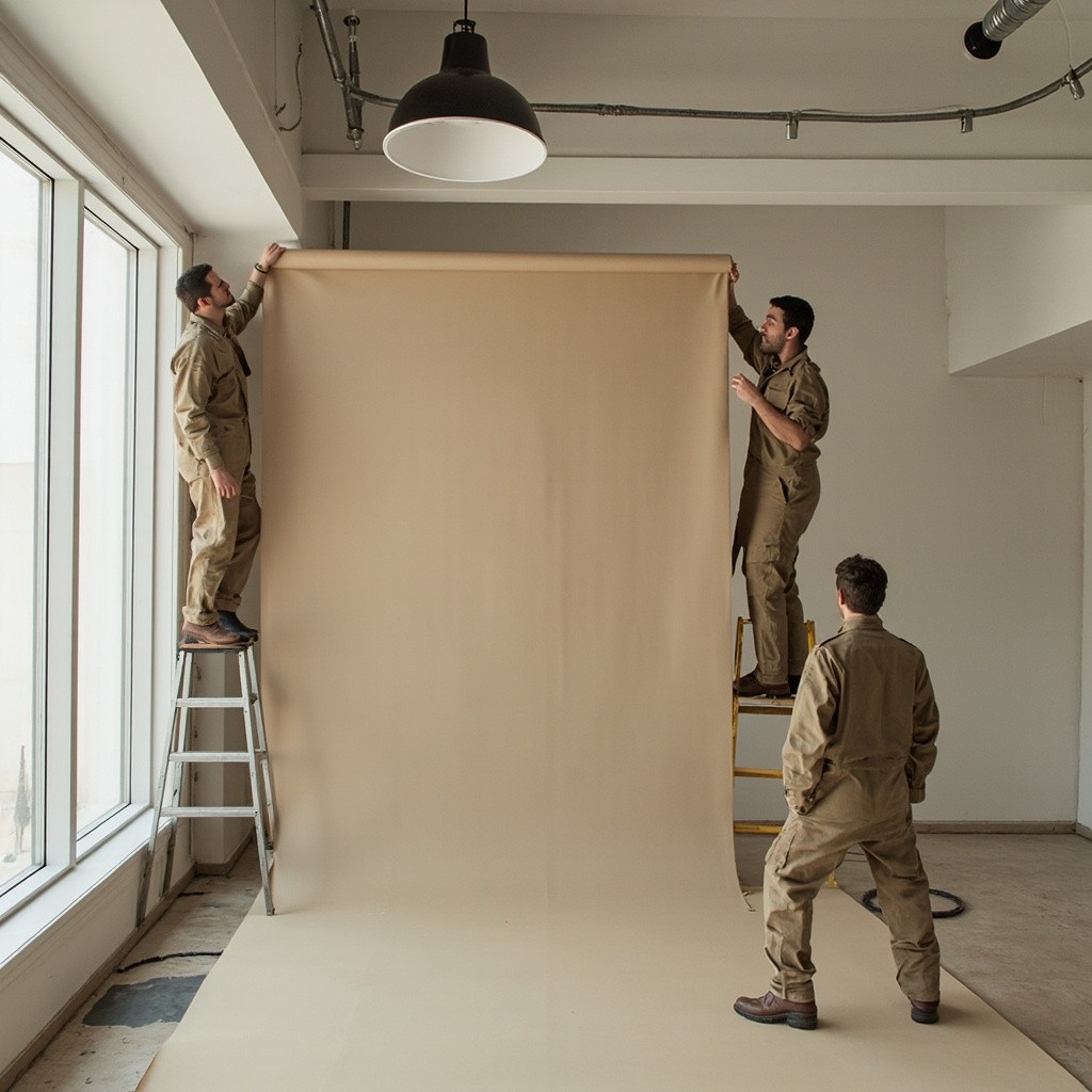 Men Transforming Empty Space into Designed Interior