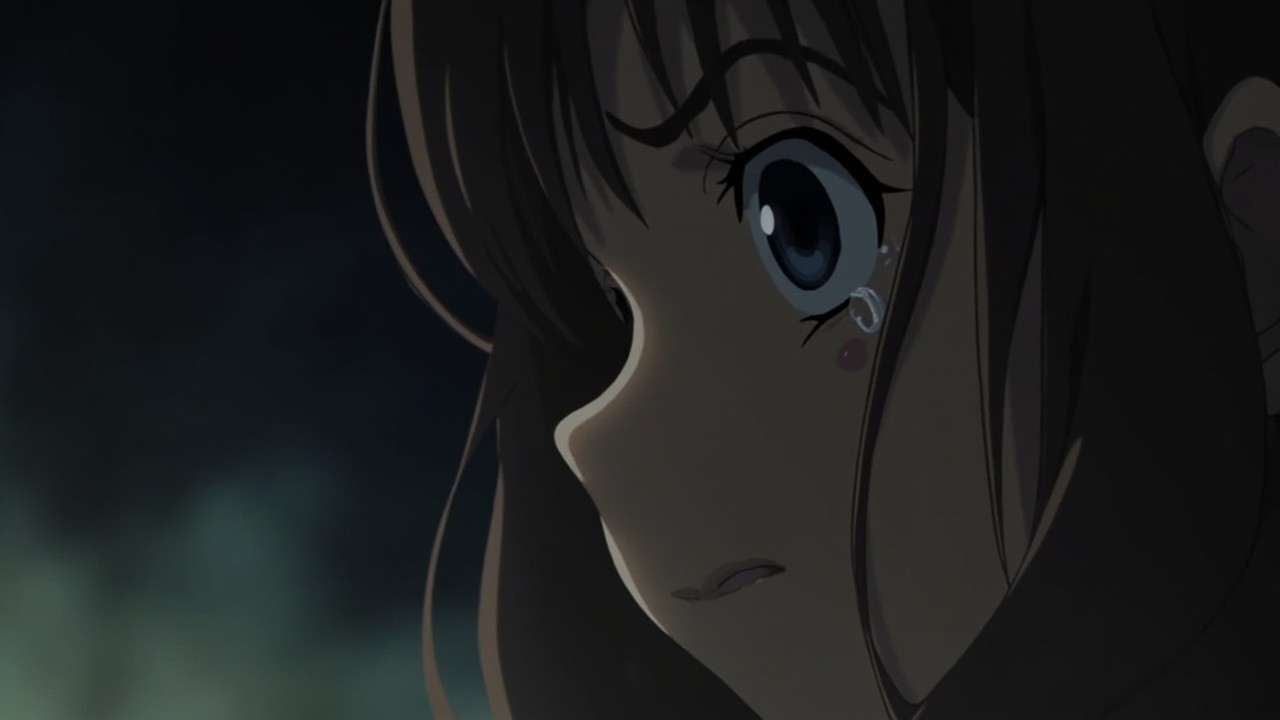 The Girl's Teary Eyes in Miyazaki Anime Style