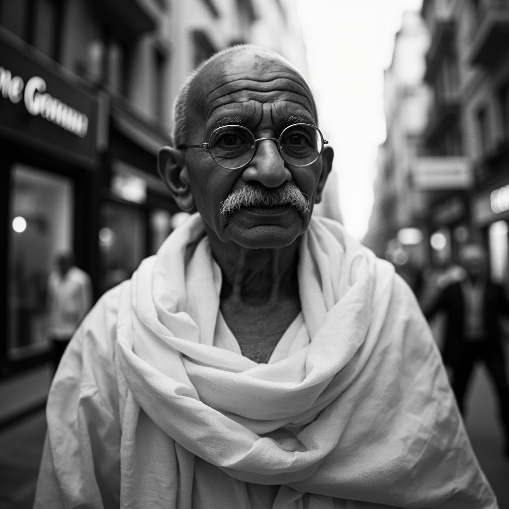 The Luxury Editorial of Mahatama Gandhi on Street