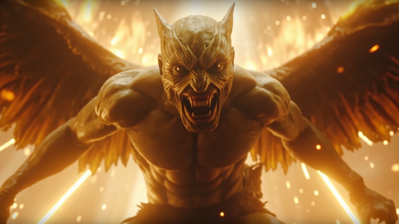 The Powerful Unknown Angel with Fiery Frame