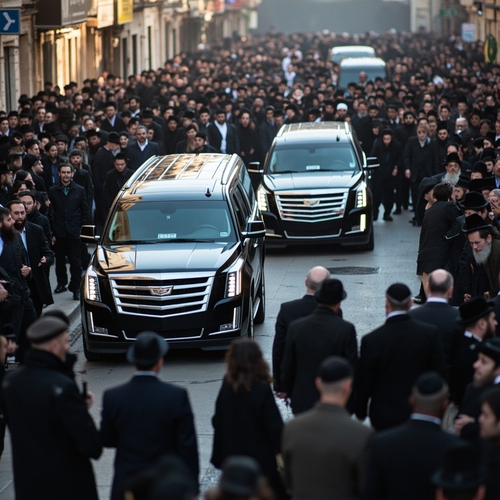The Two Cadillac Escalades Traveling Through Orthodox Jews